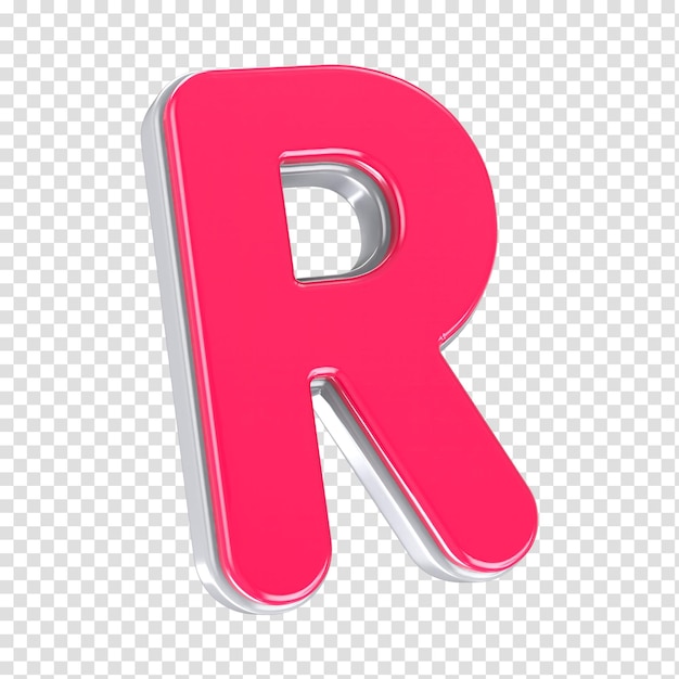 Lettera 3d rendere lo sfondo trasparente