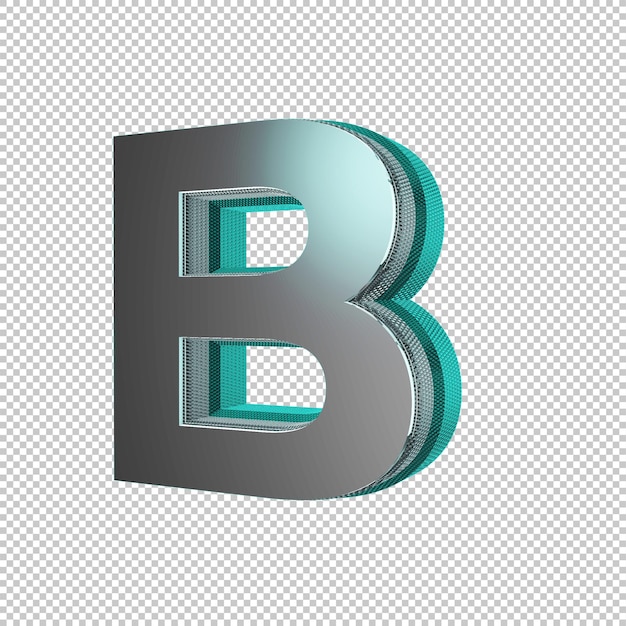 Lettera B 3d render