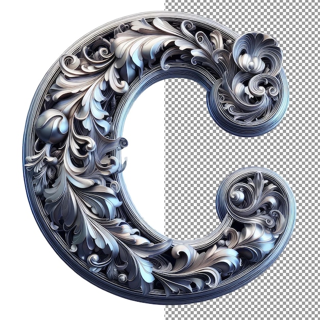 Lettera creativa artistica 3D isolata su una palette PNG chiara