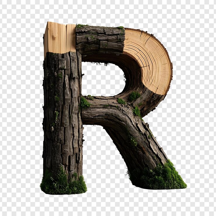 PSD lettera di legno r
