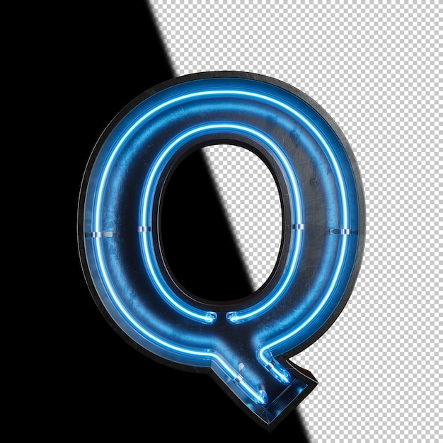 Lettera di luce al neon Q