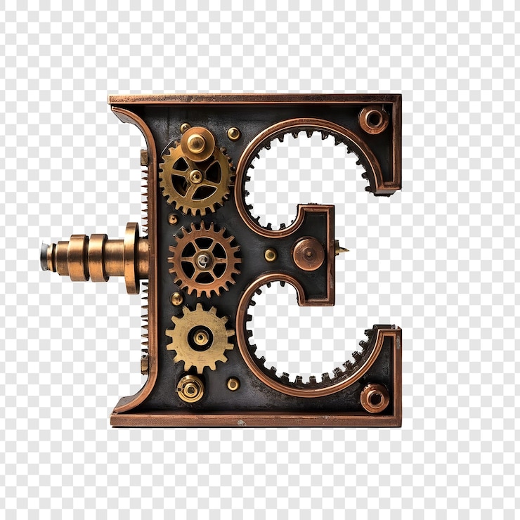 PSD lettera e dello steampunk