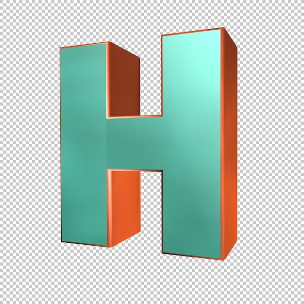 Lettera H 3d Render