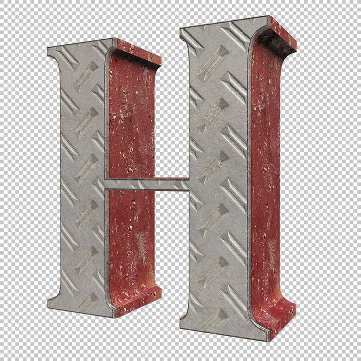 Lettera H 3d Render