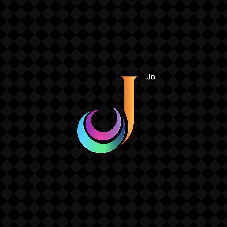 PSD lettera j con stile di progettazione del logo astratto con j a forma di illustrazione disegni vettoriali del logo