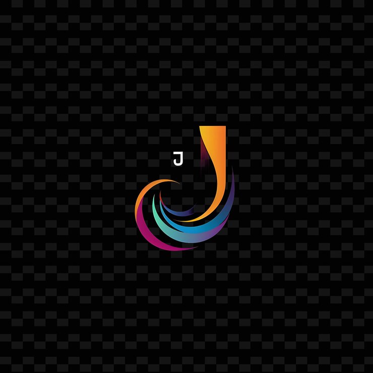 PSD lettera j con stile di progettazione del logo astratto con j a forma di natura collezioni vettoriali astratte