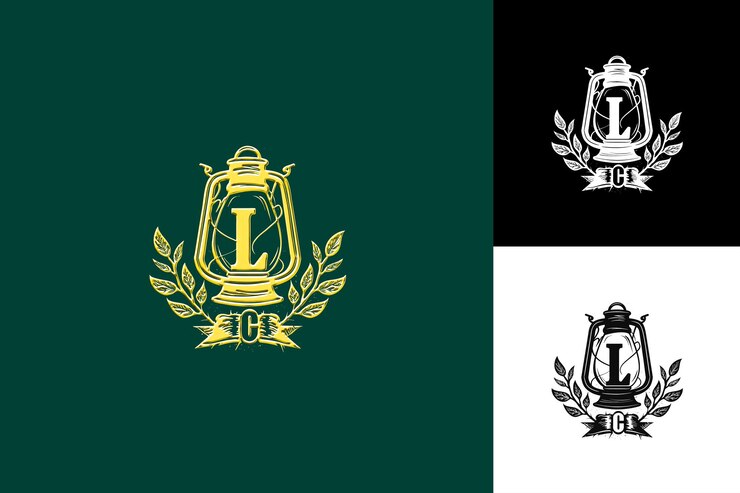 PSD lettera l con stile di progettazione del logo vintage con l a forma di illustrazione logo disegni vettoriali