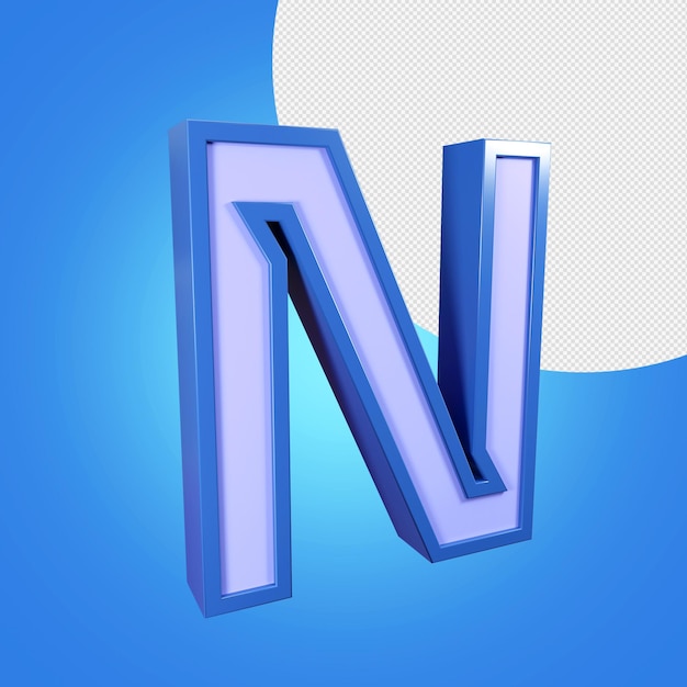 Lettera N 3D Premium PSD