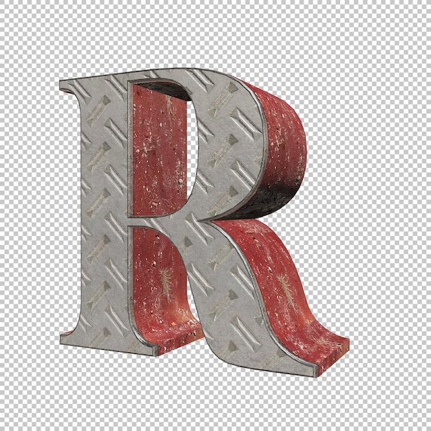 Lettera R 3d render