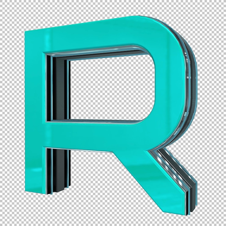 PSD lettera r 3d render