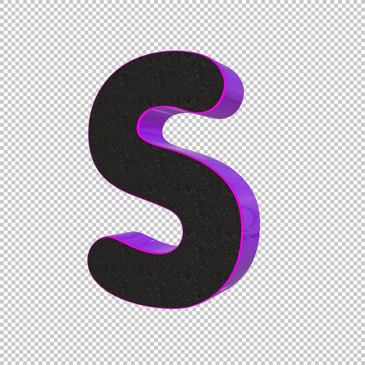 Lettera S 3d render
