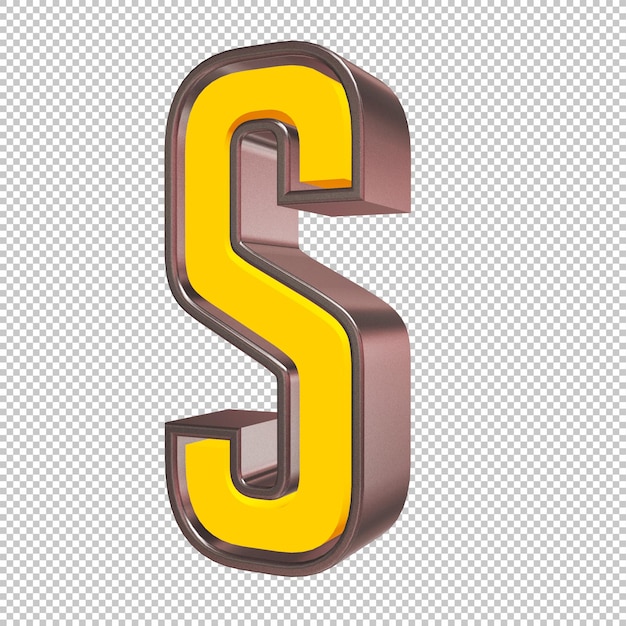Lettera S 3d render
