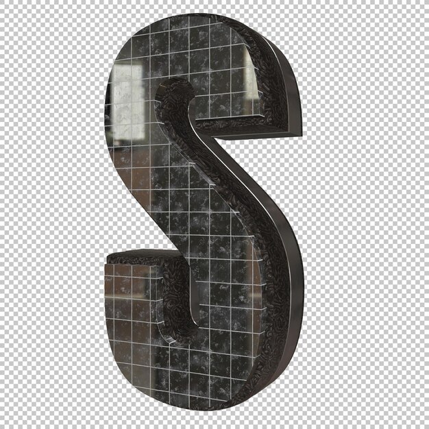 Lettera S 3d render