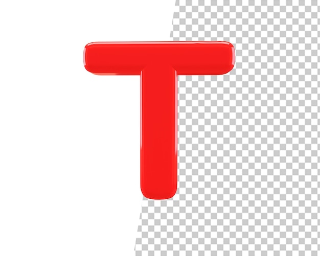 Lettera t 3d testo