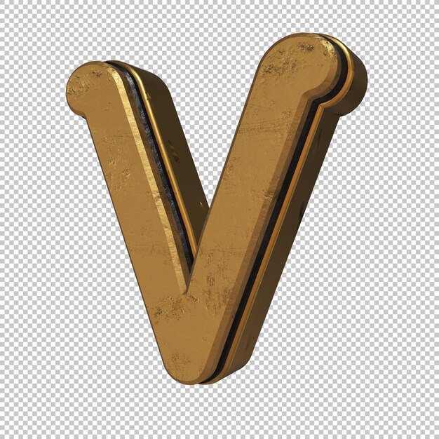 Lettera V 3d render