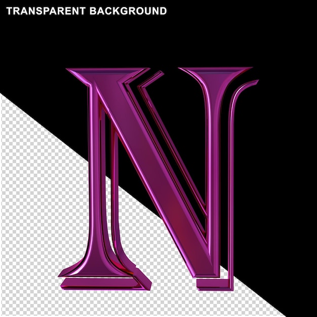 Lettera viola n