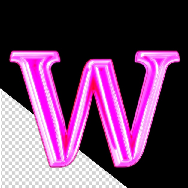 Lettera viola neon w
