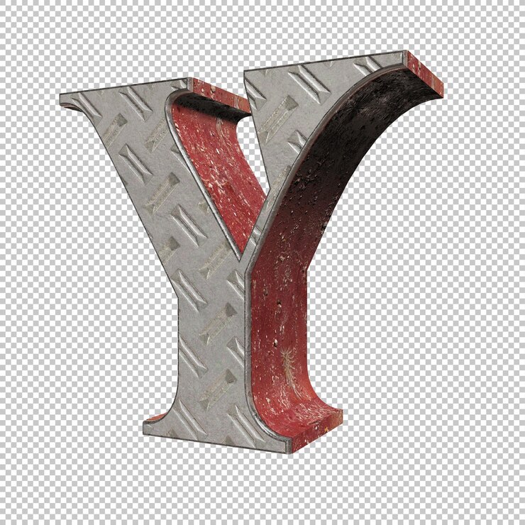 Lettera Y 3d render