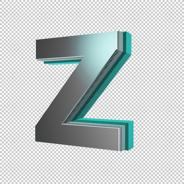 Lettera Z 3d render