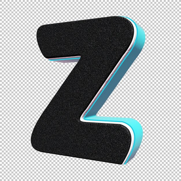 Lettera Z 3d render
