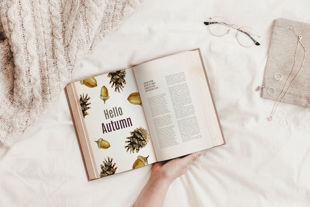 Letteratura e autunno mockup