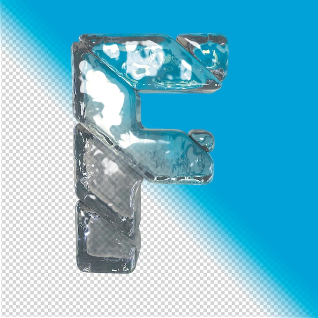 Lettere effetto ghiaccio rendering 3d