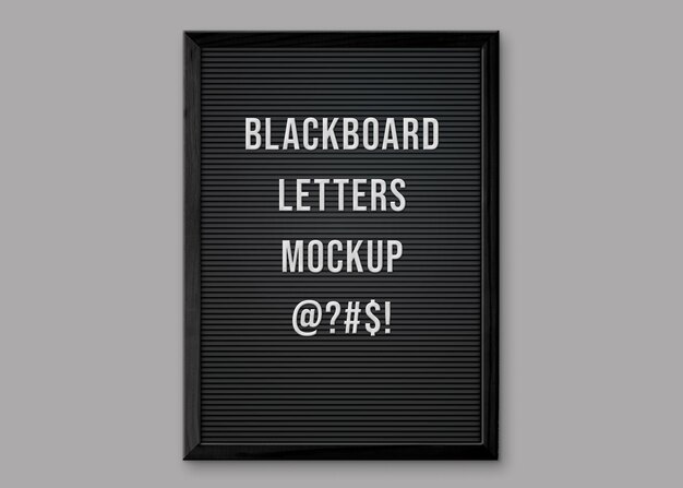 Lettere intercambiabili Blackboard Mockup