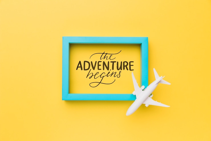 PSD lettering o frase emotiva sobre viajar en vacaciones