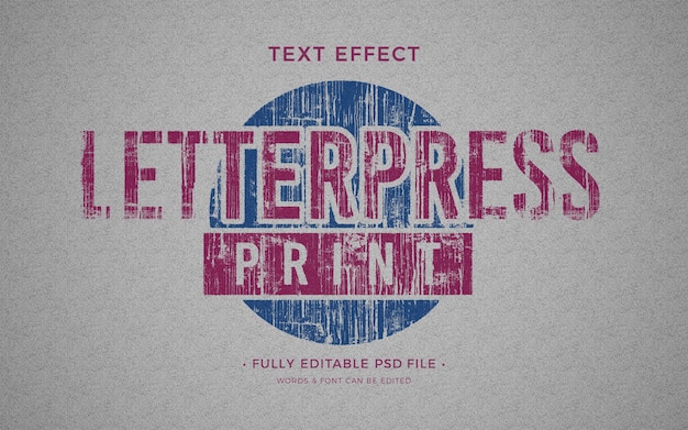 PSD letterpress-texteffekt