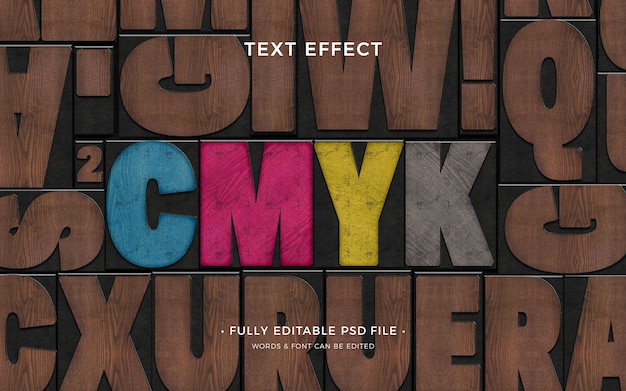 PSD letterpress-texteffekt