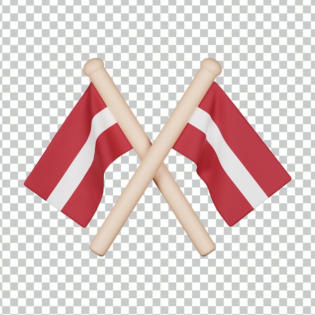 Lettland flagge 3d-symbol