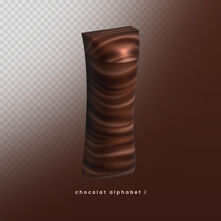 PSD lettre 3d au chocolat
