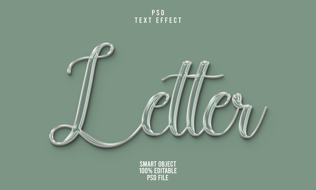 PSD lettre 3d effet de texte modifiable