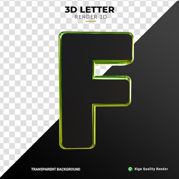 Lettre 3d Lisse Texture Or Rendu Réaliste De Haute Qualité