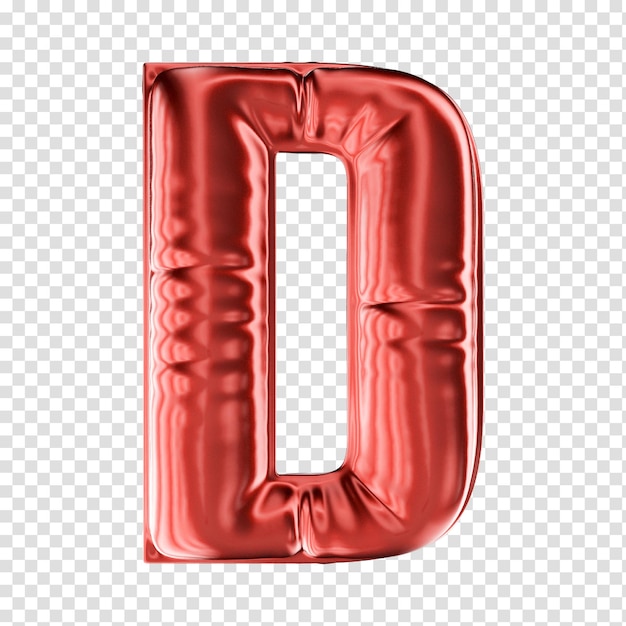 PSD lettre 3d rendu fond transparent