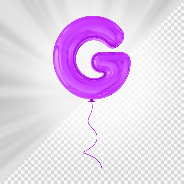 Lettre Ballon Violet G