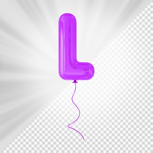 Lettre Ballon Violet L