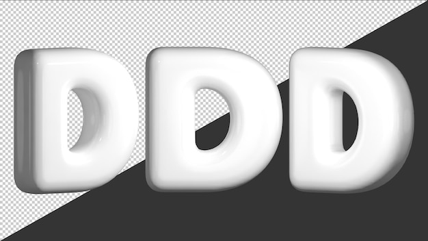 PSD lettre de conception 3d d