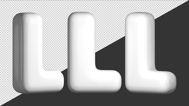 PSD lettre de conception 3d l