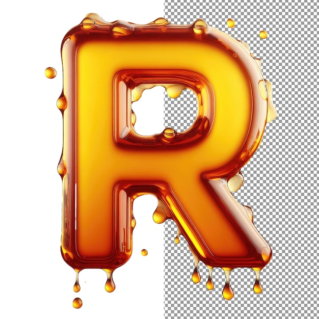 PSD lettre créative artistique 3d isolée sur une palette png claire