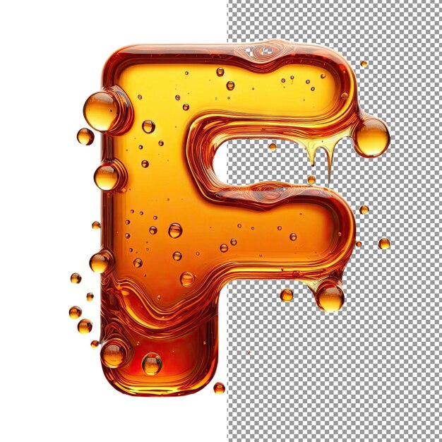 PSD lettre créative artistique 3d isolée sur une palette png claire