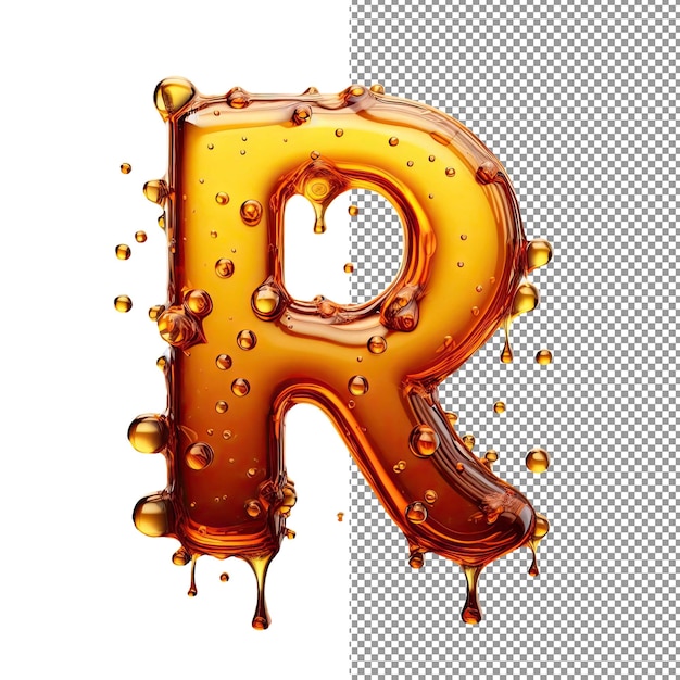 PSD lettre créative artistique 3d isolée sur une palette png claire