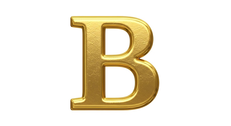 PSD la lettre dorée b