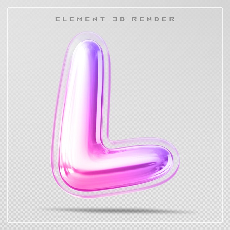 PSD la lettre en gradient est une bulle de police 3d.