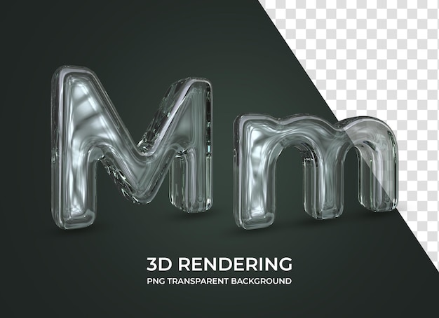 Lettre M Rendu 3d Fond Transparent Isolé