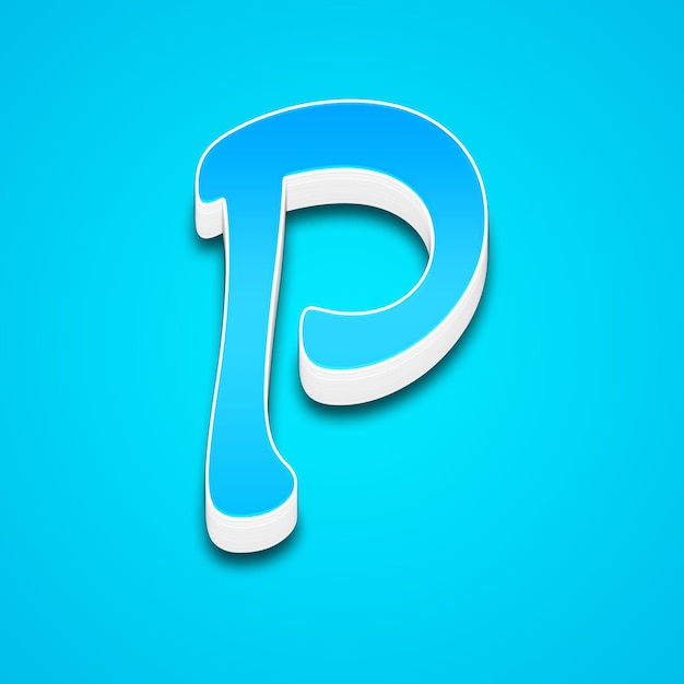 La lettre P en 3D