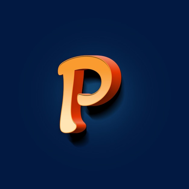 La lettre P en 3D