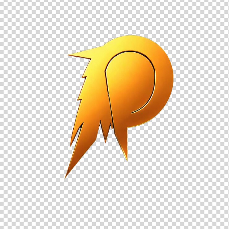 PSD lettre q avec illustration 3d de foudre isolée sur fond transparent