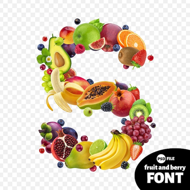 Lettre S, Symbole De Police De Fruits