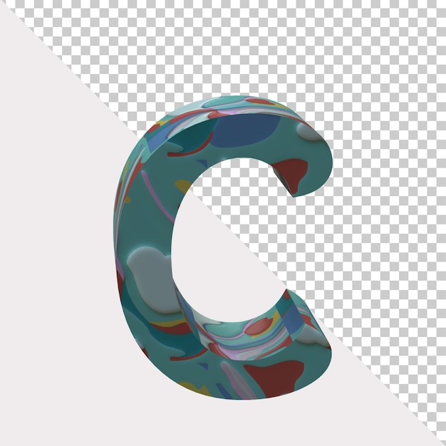 PSD lettre c symbole 3d design